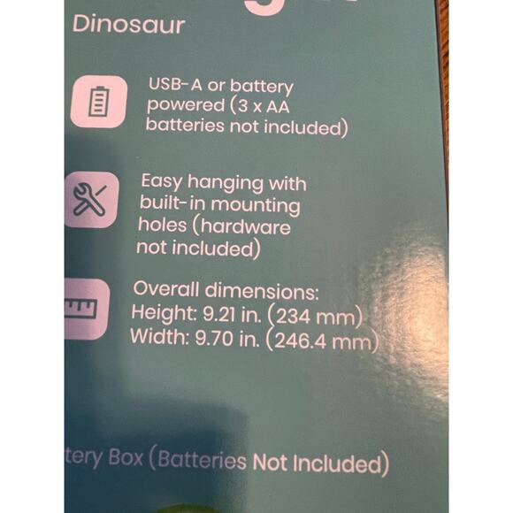 Bundle of 3 LED wall neon lights. Rainbow, Dinosaur, & Storm Cloud - Picture 10 of 10